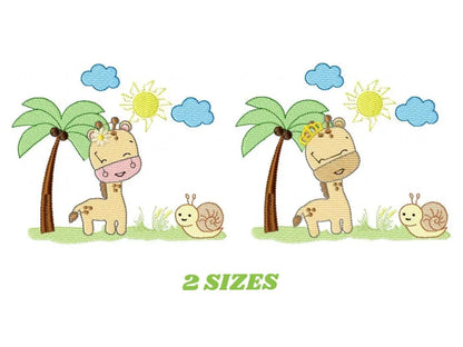 Safari embroidery designs - Giraffe embroidery design machine embroidery pattern - Animals embroidery design boy embroidery girl embroidery Marcia Embroidery