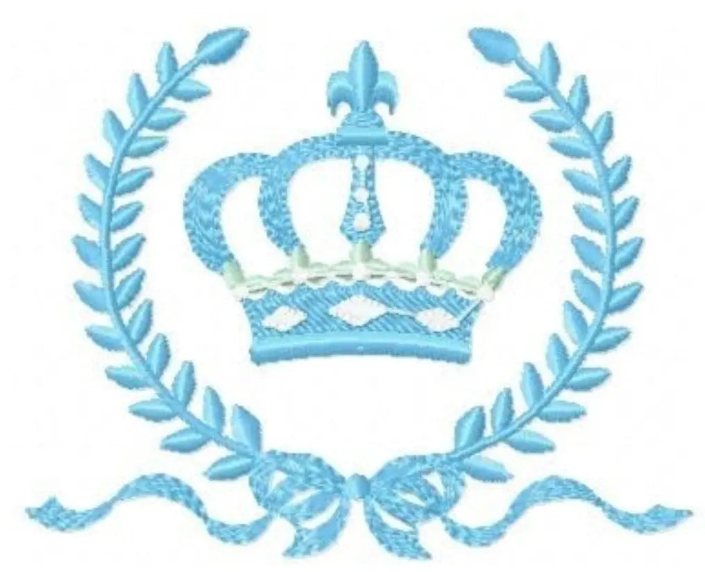 Crown embroidery designs - Laurel Wreath with Crown embroidery design machine embroidery pattern - baby boy embroidery file crown design Marcia Embroidery