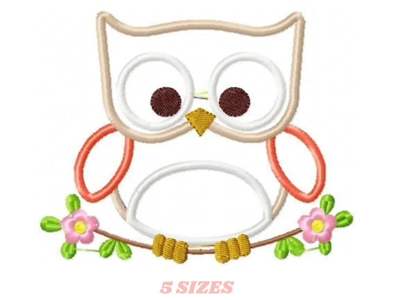 Owl embroidery design - Owl on branch embroidery design machine embroidery pattern - bird embroidery file - owl applique design download Marcia Embroidery