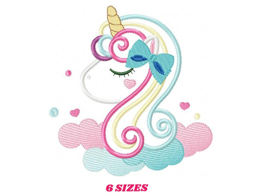 Unicorn embroidery designs - Girl embroidery design machine embroidery pattern - baby embroidery  newborn embroidery unicorn applique design