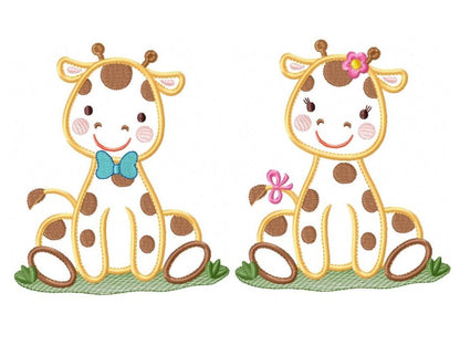 Giraffe embroidery design - Animal embroidery designs machine embroidery pattern - Baby boy embroidery file - Giraffe applique digital file