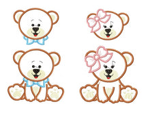 Charger l&#39;image dans la galerie, Bear embroidery designs - Teddy embroidery design machine embroidery pattern - Boy embroidery file girl embroidery - Bear applique design
