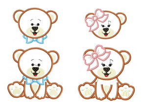 Bear embroidery designs - Teddy embroidery design machine embroidery pattern - Boy embroidery file girl embroidery - Bear applique design