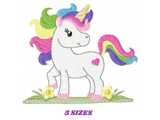 Unicorn embroidery designs - Girl embroidery design machine embroidery pattern - Unicorns embroidery file - baby girl embroidery newborn pes