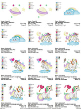 Cargar imagen en el visor de la galería, Unicorn embroidery designs - Baby girl embroidery design machine embroidery pattern - unicorns embroidery file instant download digital file
