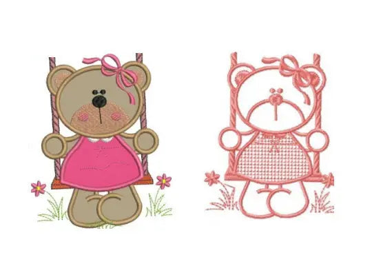 Bear embroidery designs - Teddy embroidery design machine embroidery pattern - girl embroidery file - baby embroidery applique design Marcia Embroidery