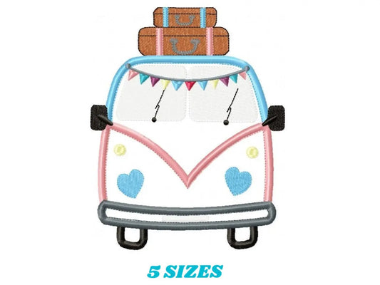 Kombi embroidery designs - Vehicle Van machine embroidery pattern - Automobile Kombi applique - Instant digital download pes jef dst hus vp3 Marcia Embroidery