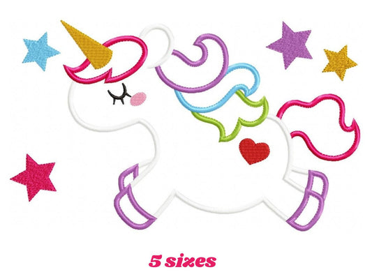 Unicorn embroidery designs - Girl embroidery design machine embroidery pattern - fantasy embroidery - unicorn applique baby newborn layette