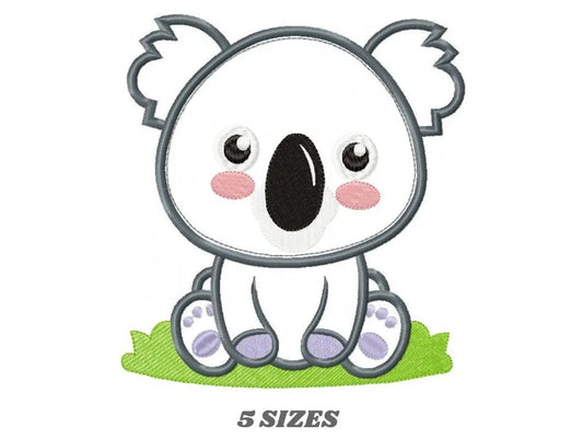 Koala embroidery design - Baby boy embroidery designs machine embroidery pattern - koala applique design - baby newborn layette kids pes Marcia Embroidery