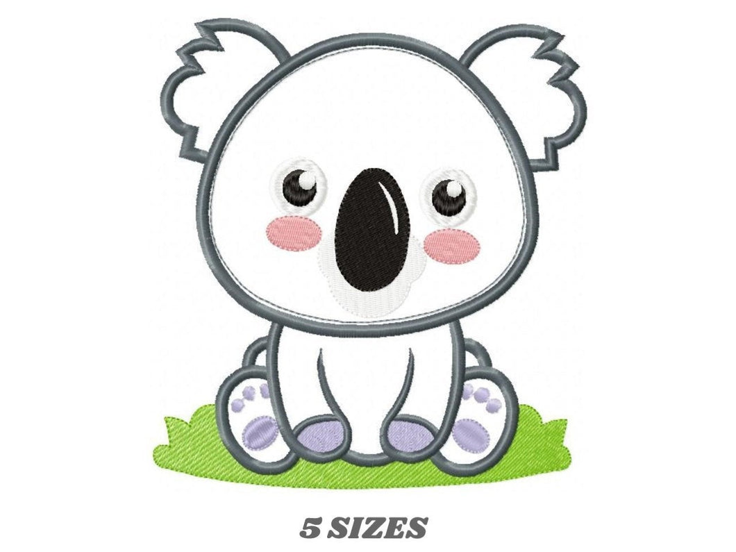 Koala embroidery design - Baby boy embroidery designs machine embroidery pattern - koala applique design - baby newborn layette kids pes