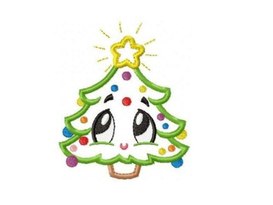 Christmas tree embroidery designs - Xmas embroidery design machine embroidery pattern - Christmas embroidery file instant download applique