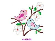 Laden Sie das Bild in den Galerie-Viewer, Bird embroidery designs - Birds embroidery design machine embroidery pattern - instant download - Bird filled design birds with flowers
