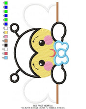 Load image into Gallery viewer, Bee embroidery design - Bees embroidery designs machine embroidery pattern - baby boy embroidery file - honey bee applique design newborn
