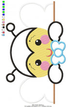 Load image into Gallery viewer, Bee embroidery design - Bees embroidery designs machine embroidery pattern - baby boy embroidery file - honey bee applique design newborn
