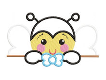 Load image into Gallery viewer, Bee embroidery design - Bees embroidery designs machine embroidery pattern - baby boy embroidery file - honey bee applique design newborn
