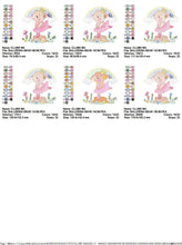 Carica l&#39;immagine nel visualizzatore di Gallery, Bear embroidery designs - Ballerina embroidery design machine embroidery pattern - Baby girl embroidery file - Ballerina bear with rainbow
