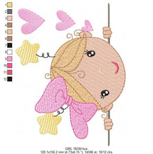 Cargar imagen en el visor de la galería, Peek a boo Girl embroidery designs - Baby embroidery design machine embroidery pattern - Toddler embroidery file - instant download towel
