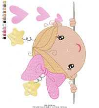 Charger l&#39;image dans la galerie, Peek a boo Girl embroidery designs - Baby embroidery design machine embroidery pattern - Toddler embroidery file - instant download towel
