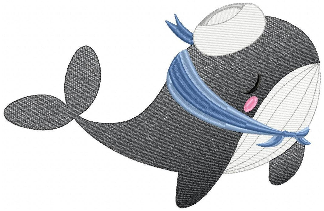 Whale embroidery designs - Ocean Fish embroidery design machine embroidery pattern - Baby boy embroidery file - sea animal embroidery pes