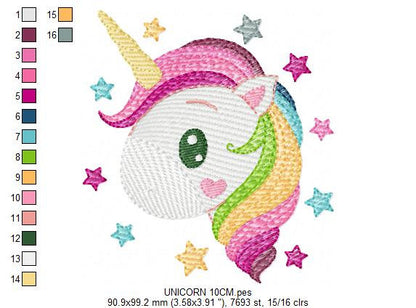 Unicorn embroidery designs - Baby Girl embroidery design machine embroidery pattern - Unicorns embroidery file - newborn layette blanket pes