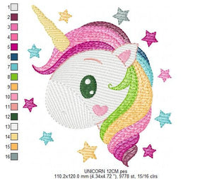 Unicorn embroidery designs - Baby Girl embroidery design machine embroidery pattern - Unicorns embroidery file - newborn layette blanket pes