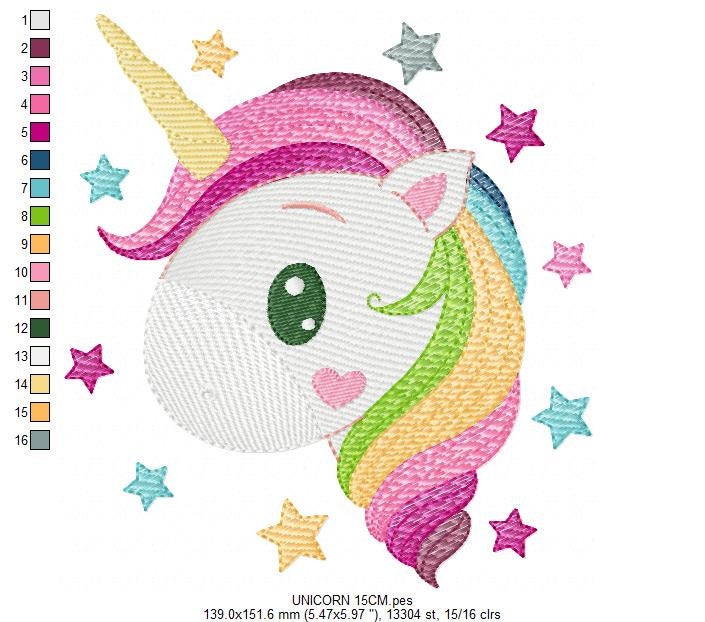 Unicorn embroidery designs - Baby Girl embroidery design machine embroidery pattern - Unicorns embroidery file - newborn layette blanket pes