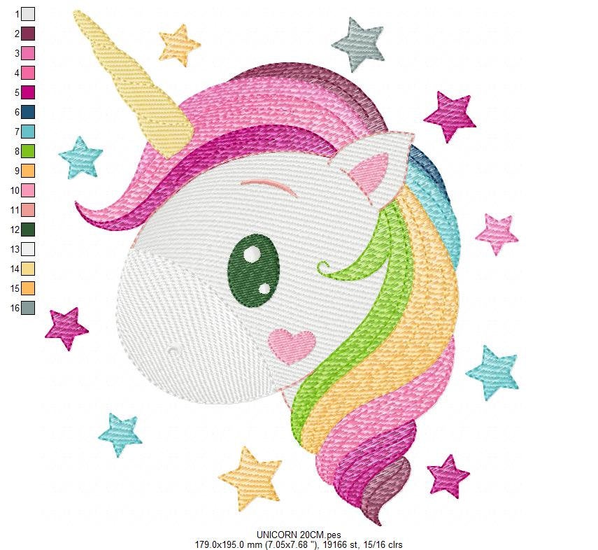 Unicorn embroidery designs - Baby Girl embroidery design machine embroidery pattern - Unicorns embroidery file - newborn layette blanket pes