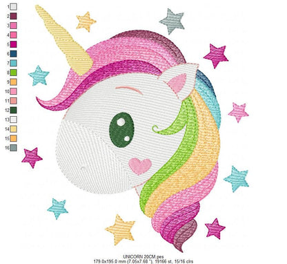 Unicorn embroidery designs - Baby Girl embroidery design machine embroidery pattern - Unicorns embroidery file - newborn layette blanket pes