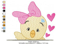 Charger l&#39;image dans la galerie, Peek a boo Chick embroidery designs - Chicken embroidery design machine embroidery pattern - instant digital download - baby girl embroidery
