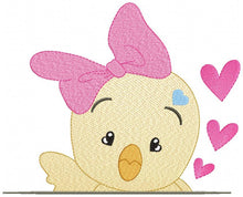 Charger l&#39;image dans la galerie, Peek a boo Chick embroidery designs - Chicken embroidery design machine embroidery pattern - instant digital download - baby girl embroidery
