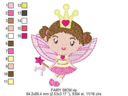 Fairy embroidery designs - Tooth fairy godmother embroidery design machine embroidery pattern - Baby girl embroidery file instant download Marcia Embroidery