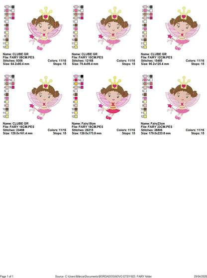 Fairy embroidery designs - Tooth fairy godmother embroidery design machine embroidery pattern - Baby girl embroidery file instant download Marcia Embroidery