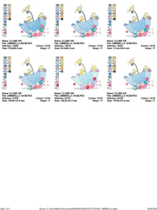 Umbrella with birds embroidery designs - Umbrella embroidery design machine embroidery pattern - baby girl embroidery file instant download