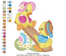 Cargar imagen en el visor de la galería, Duck embroidery design - Animal embroidery designs machine embroidery pattern - boy embroidery file - baby girl embroidery  instant download
