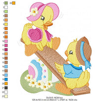 Cargar imagen en el visor de la galería, Duck embroidery design - Animal embroidery designs machine embroidery pattern - boy embroidery file - baby girl embroidery  instant download
