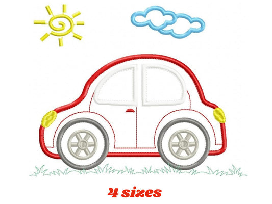 Car embroidery designs - Vehicle embroidery design machine embroidery pattern - Automobile embroidery file - car applique design boy design