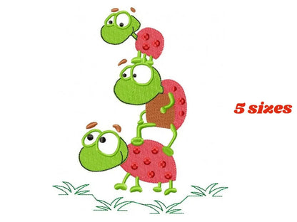 Ladybug embroidery designs - Girl embroidery design machine embroidery pattern - Insect life embroidery file - garden embroidery spring jef Marcia Embroidery