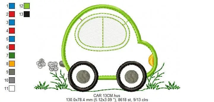 Car embroidery designs - vehicle embroidery design machine embroidery pattern - automobile embroidery file - car applique boy embroidery Marcia Embroidery