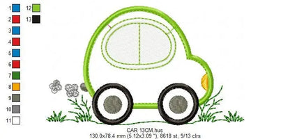 Car embroidery designs - vehicle embroidery design machine embroidery pattern - automobile embroidery file - car applique boy embroidery Marcia Embroidery