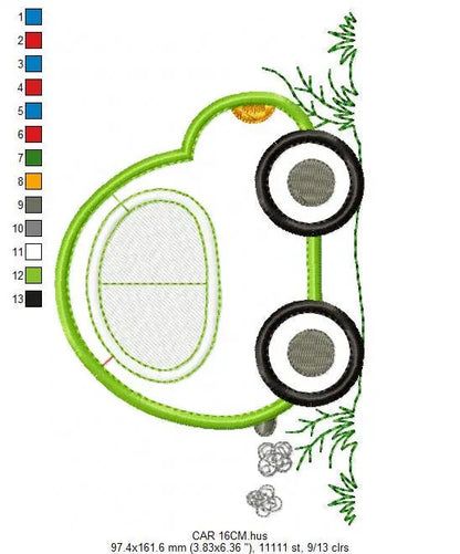 Car embroidery designs - vehicle embroidery design machine embroidery pattern - automobile embroidery file - car applique boy embroidery Marcia Embroidery