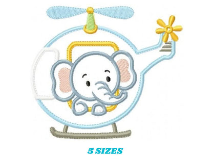 Elephant embroidery designs Helicopter embroidery design machine embroidery pattern Animal embroidery file elephant applique design boy Marcia Embroidery