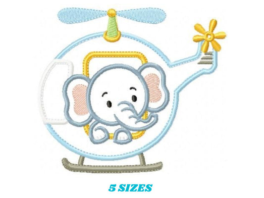 Elephant embroidery designs Helicopter embroidery design machine embroidery pattern Animal embroidery file elephant applique design boy