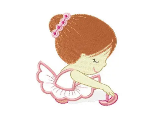 Ballerina embroidery designs - Ballet dancer embroidery design machine embroidery pattern - Girl tutu flowers - Instant download pes jef dst Marcia Embroidery