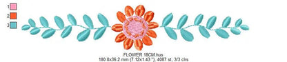 Monogram Frame embroidery designs - Flower embroidery design machine embroidery pattern - rose wreath embroidery file - baby girl embroidery Marcia Embroidery