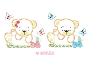 Bear embroidery designs - Teddy embroidery design machine embroidery pattern - Baby girl embroidery file - boy embroidery bear applique