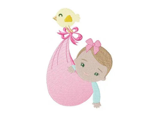 Sleeping baby embroidery design - Baby girl embroidery design machine embroidery pattern - Newborn embroidery file nursery  instant download Marcia Embroidery