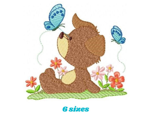 Dogs embroidery designs - Dog embroidery design machine embroidery pattern - Puppy embroidery file - Kid embroidery dog design filled stitch