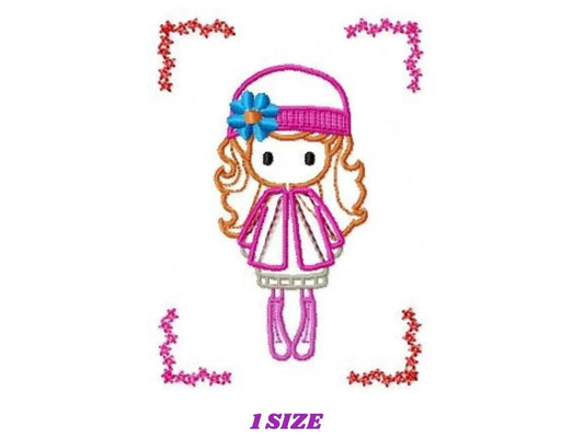 Girl embroidery designs - Winter embroidery design machine embroidery pattern - baby girl applique design - disney embroidery girl pattern Marcia Embroidery