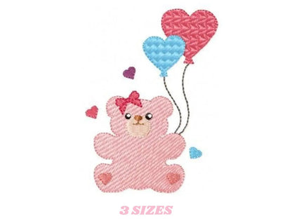 Bear embroidery designs - Teddy embroidery design machine embroidery pattern - Bear with heart embroidery file - baby embroidery newborn Marcia Embroidery