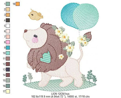Lion embroidery designs - Safari embroidery design machine embroidery pattern - Baby boy embroidery file - king embroidery instant download Marcia Embroidery
